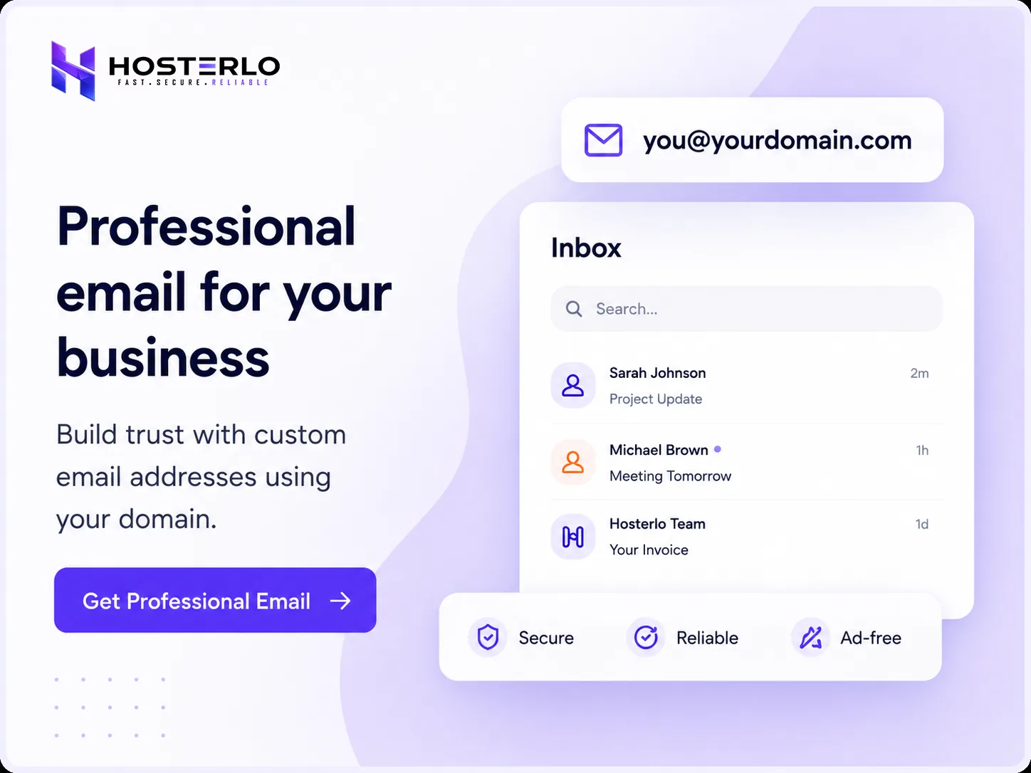 Hosterlo Professional Business Email Interface and Inbox Solution